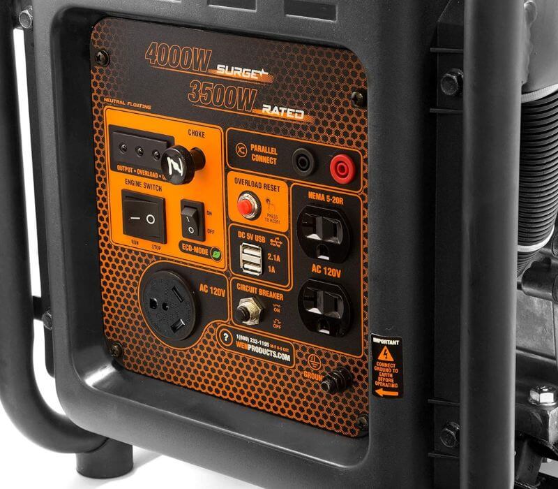 WEN GN400i outlet panel