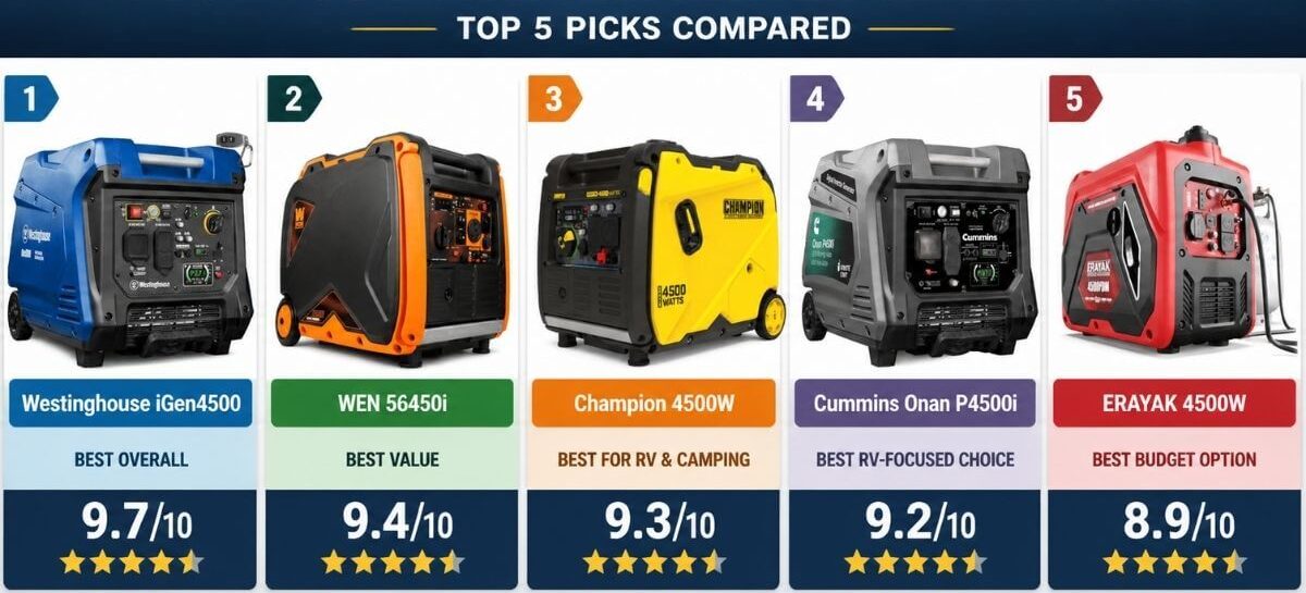 Best 4500 Watt Inverter Generators