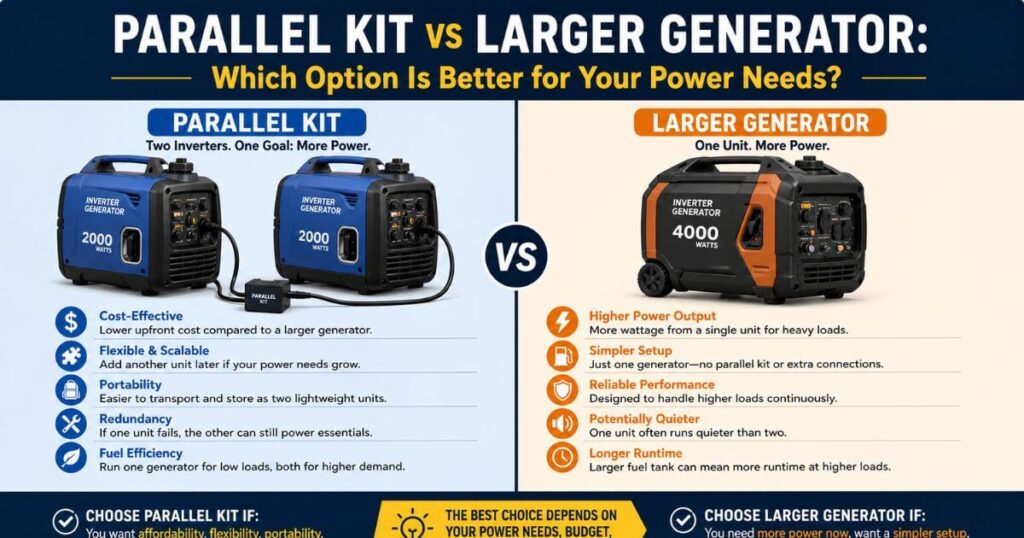 Parallel Kit vs Larger Generator